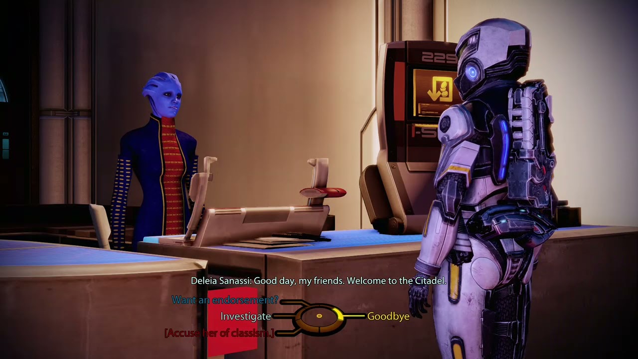 Mass Effect 2 LE: How Shep deals with discriminating stores
