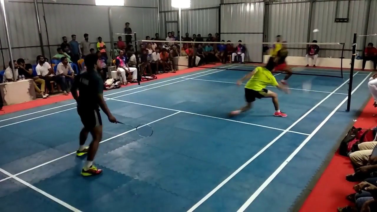 SANAVE THOMAS& BALUVS VISHNURAJENDRAN & SHYAM PRASAD-STATE LEVEL BADMINTON DOUBLES TOURNAMENT KBL 18