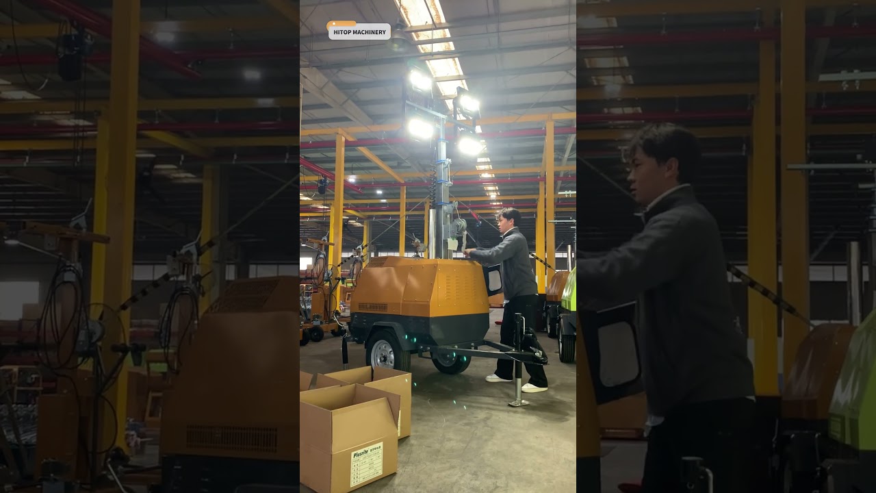 Powerful Telescopic Portable LED Light Tower 7-9m for Construction#lighttower #light