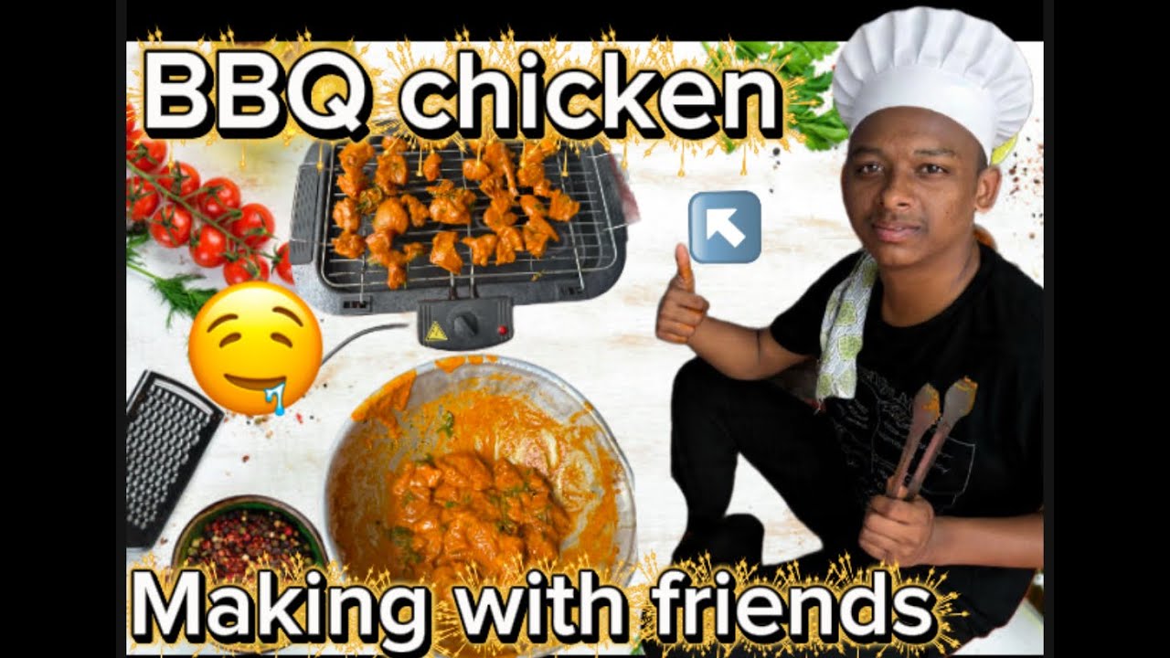 bbq chicken making with friends