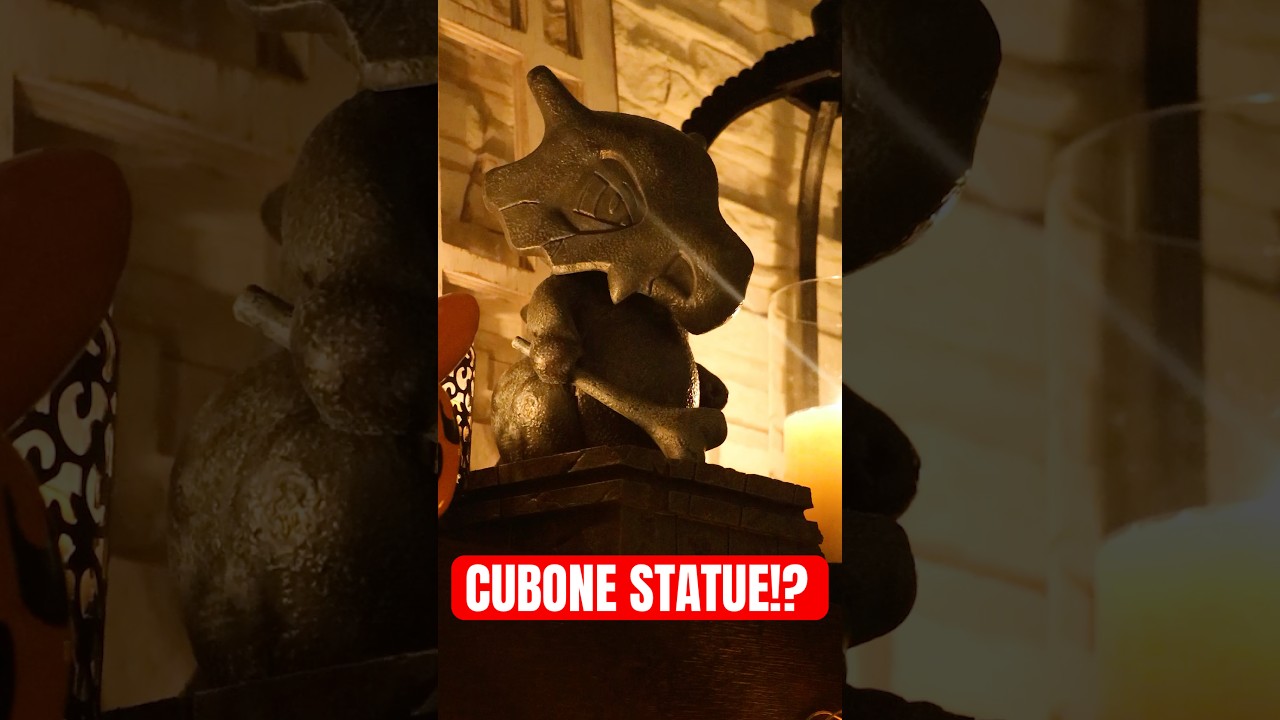 This Cubone statue from the Pok&eacute;mon Center might be the coolest thing ever! #pokemon #pokemoncenter