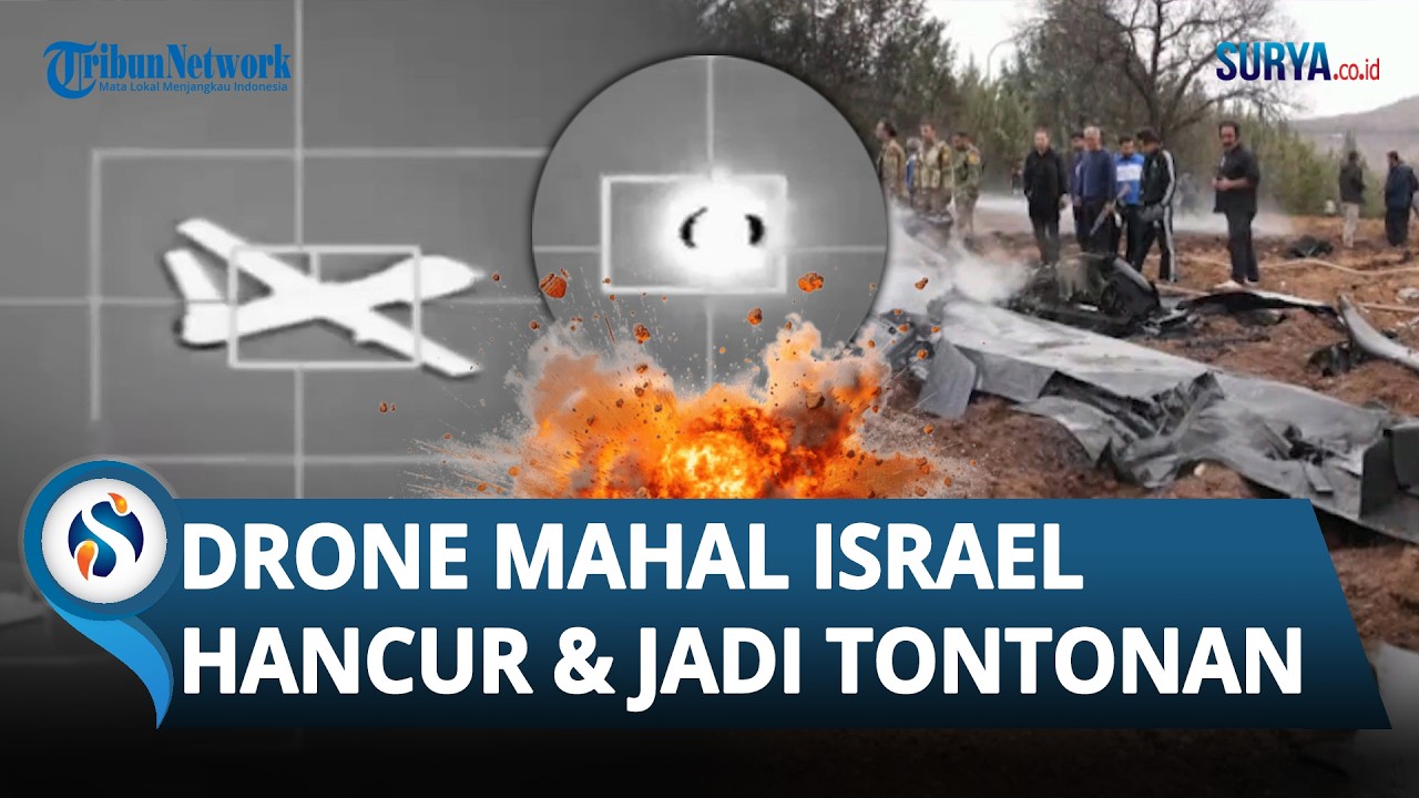 DRONE MAHAL Israel Tak Mampu Saingi Rudal Iran! Kini Terbakar & Gosong hingga Jadi Tontonan Warga