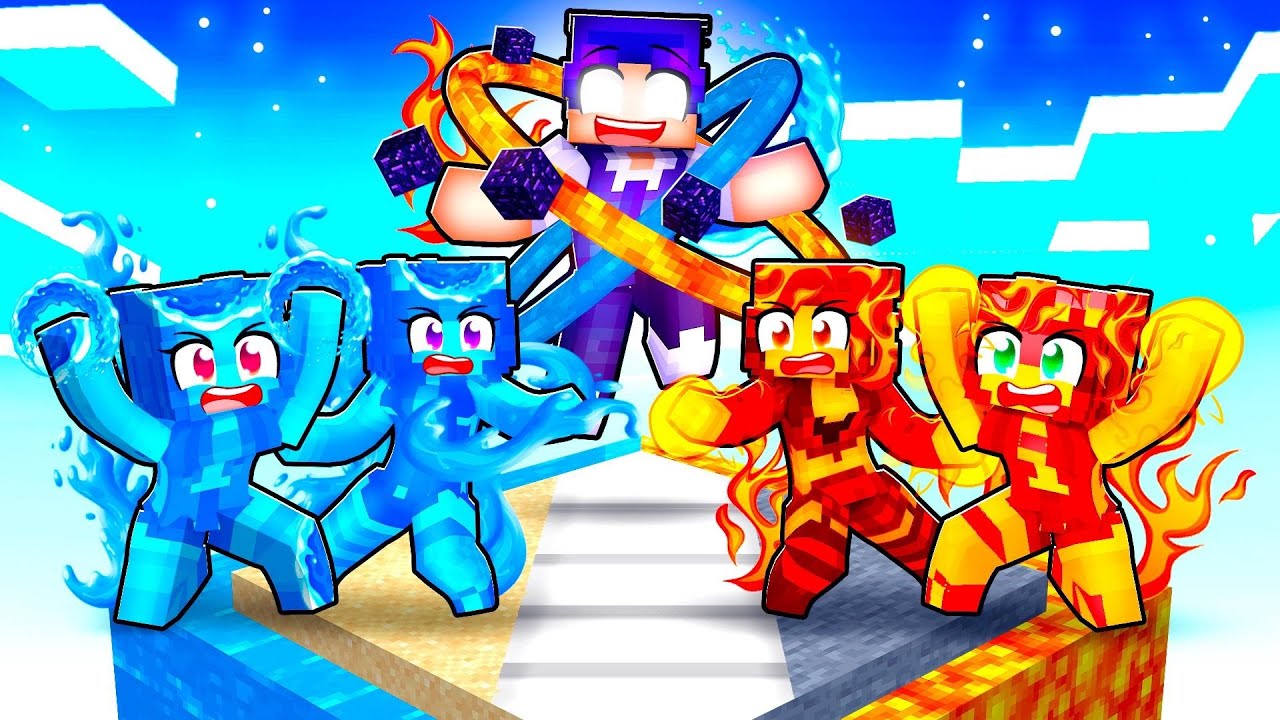 TRAPPED ON A ELEMENTAL ONLY ONE BLOCK In Minecraft!
