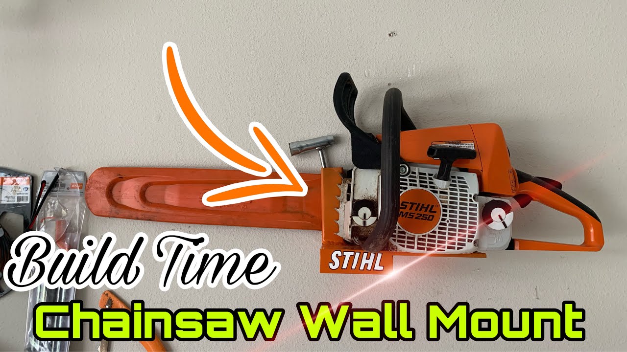 HOW TO BUILD A CHAINSAW WALL MOUNT: Made For My Stihl MS250