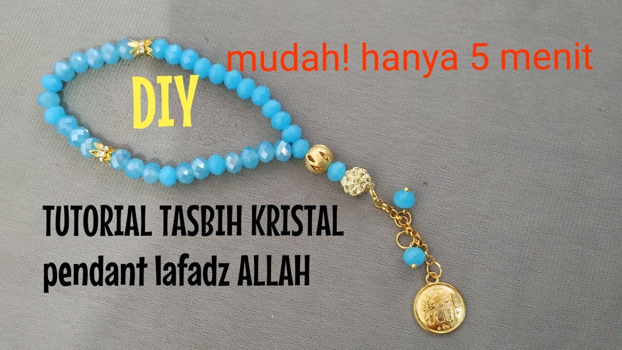 TUTORIAL TASBIH KRISTAL mudah! hanya 5 menit. easy jewelry making // how to make rosario crystal