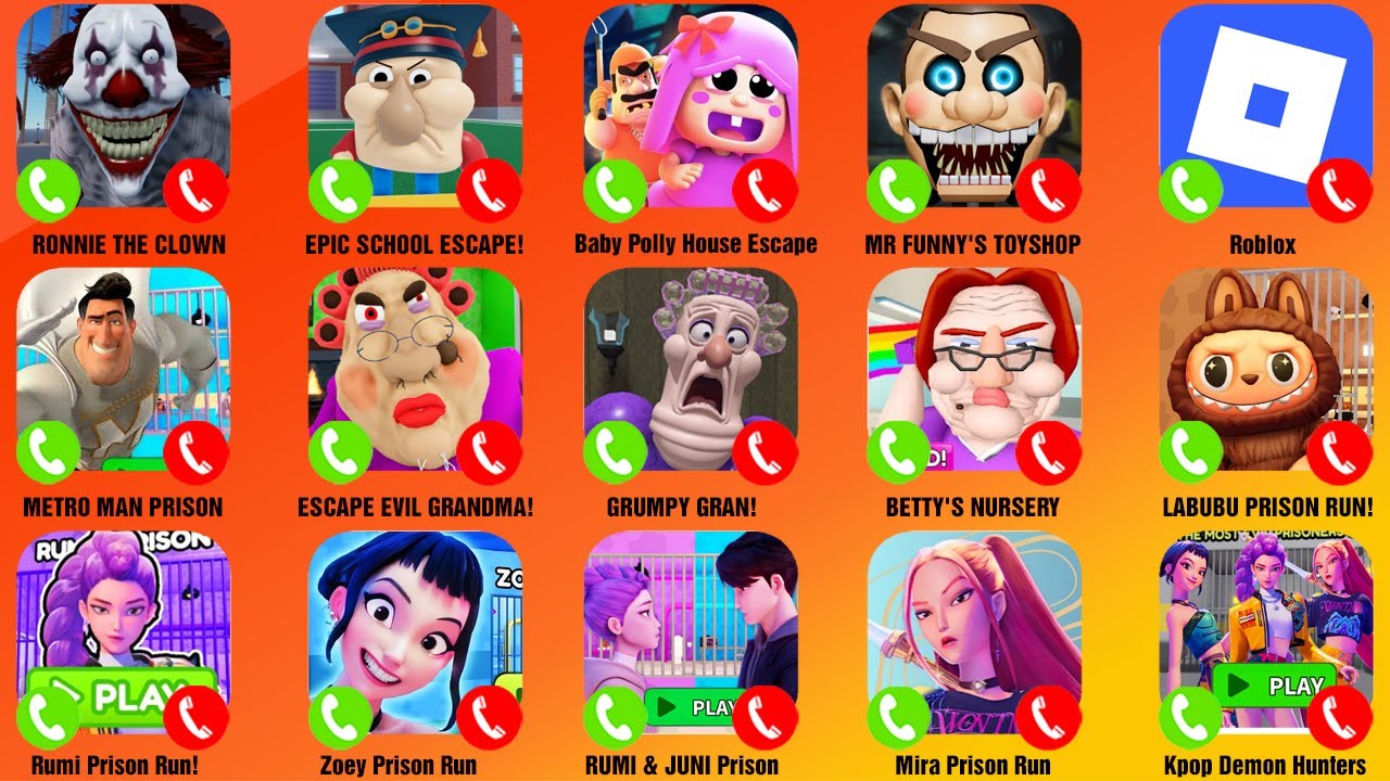 BABY POLLY HOUSE ESCAPE!,Baby Bobby Daycare!,HUNGRY WORM PRISON,Rumi Prison Run!,Mira Prison Run!...