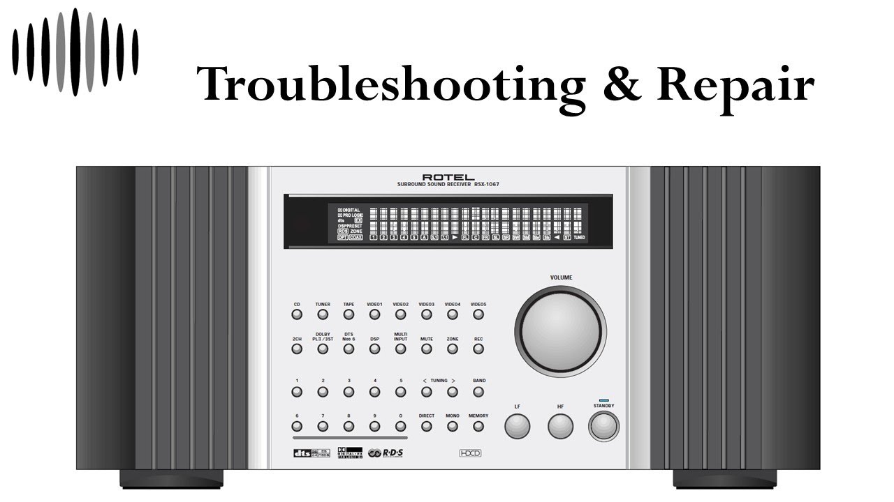 DR #24 - Rotel RSX-1067 Receiver Troubleshooting & Repair - No Volume Control & AC on the Output