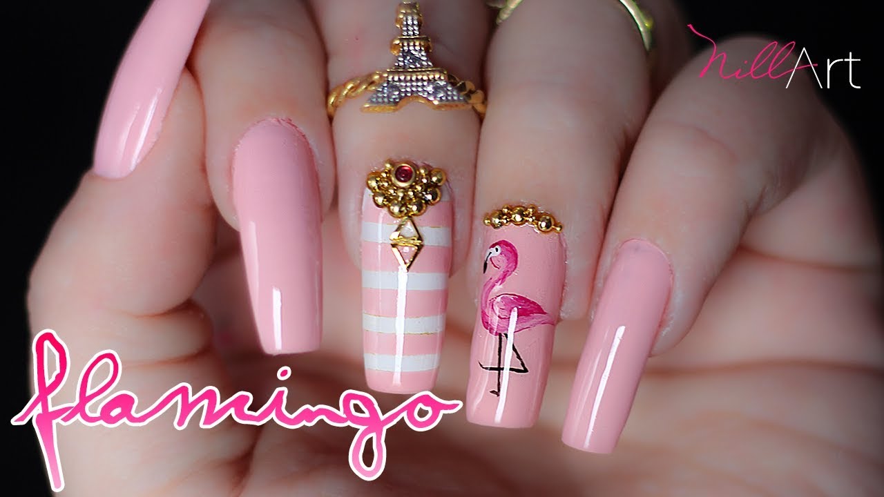 Nail Art Flamingo - Nill Art