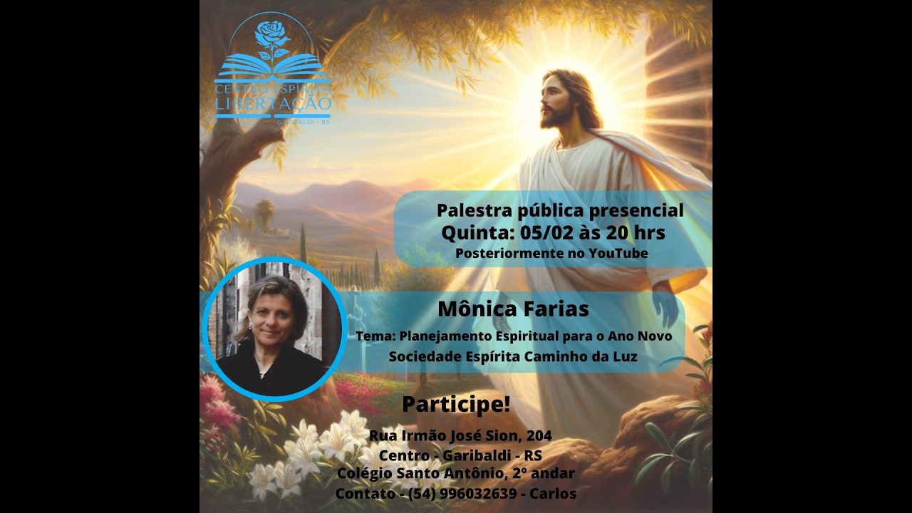 Planejamento espiritual para o Ano Novo | Palestrante: Mônica Farias