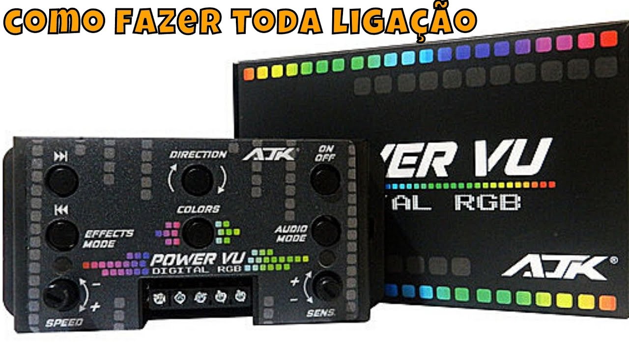 🔴Como FAZER A LIGAÇÃO Central AJK Sound Power Vu  Rgb Ritmico --R4 som Distribuidora dj ivis