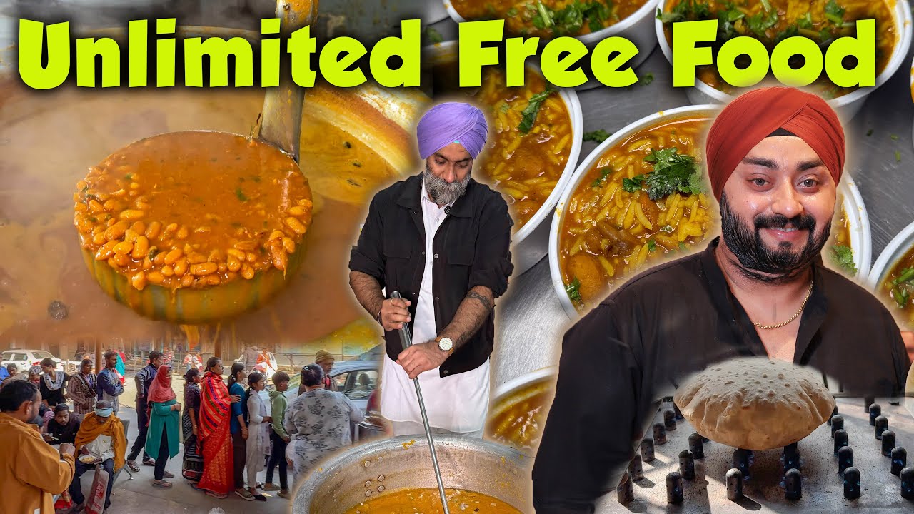 Unlimited Free Food | Daily Free Langar Sewa | Rajma Chawal Sooji Halwa | 4K