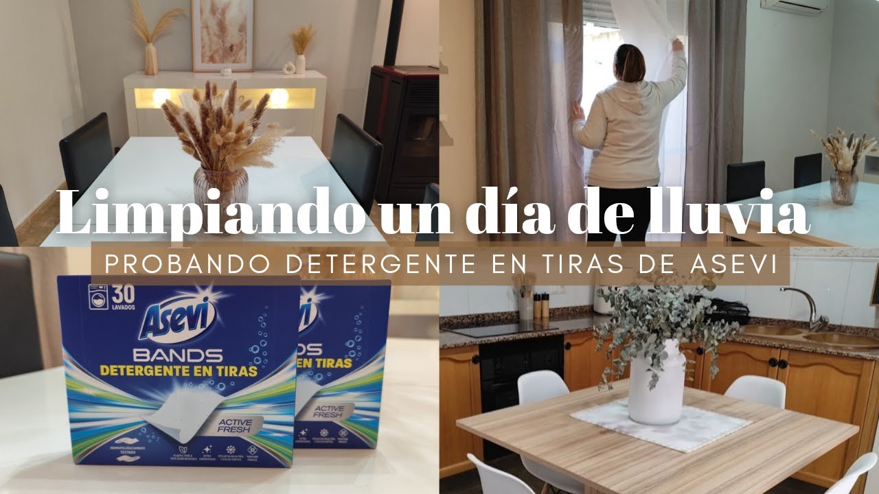 LIMPIANDO UN DIA DE LLUVIA/RUTINA DE LIMPIEZA🧽+ DETERGENTE EN TIRAS #ASEVI