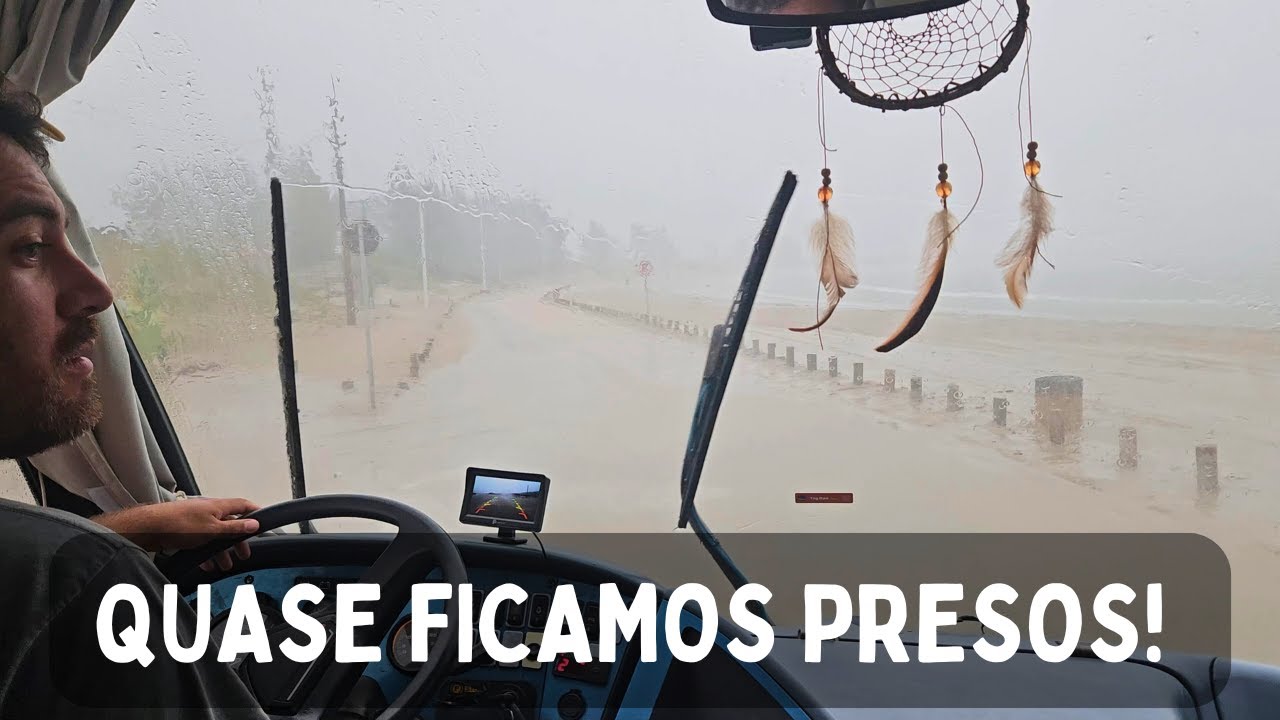 Buscamos o piso do motorhome e quase ficamos presos na chuva!