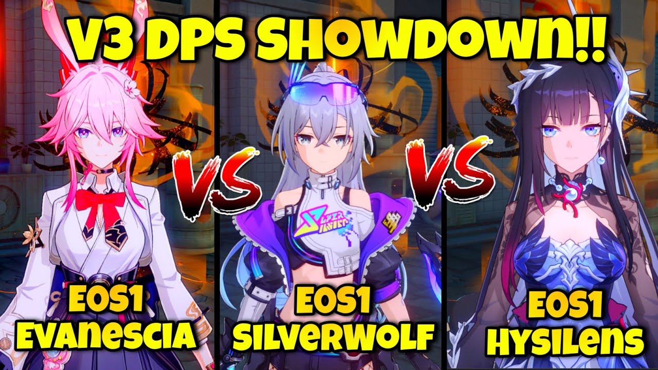 V3 E0S1 EVANESCIA VS E0S1 SILVER WOLF 999 VS DOT VS PURE FICTION 4.2