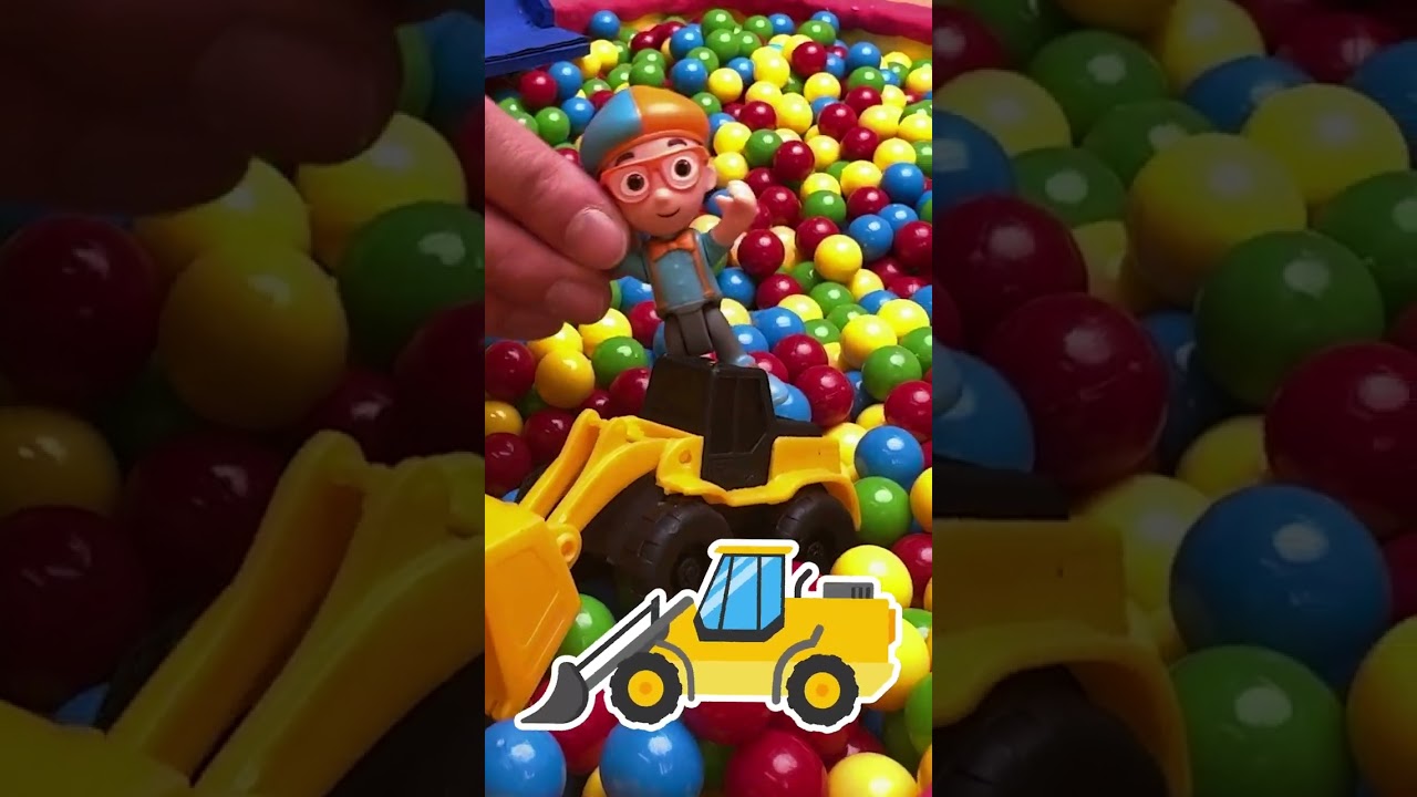 Blippi's Mystery Toy Ball Pit Surprise 🔴What toys will he find? #blippi #shorts Blippi Kids Videos