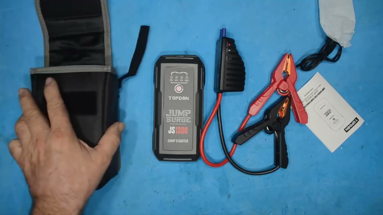Revisión  TOPDON JS1200 Arrancador de Coches,10000mAh 1200A