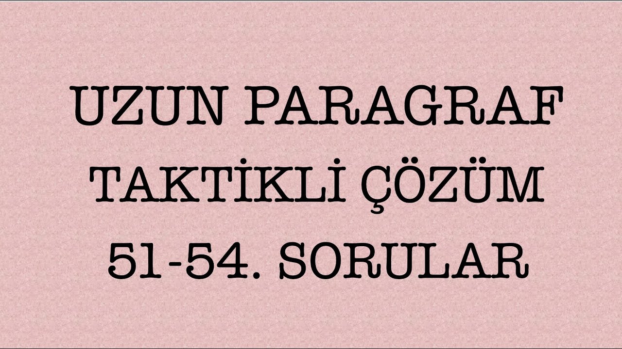 2019 Arapça YDS İlkbahar 51-54 Arası Soru Analizi. Arapça Uzun Paragraf Soruları  Pratik Çözüm