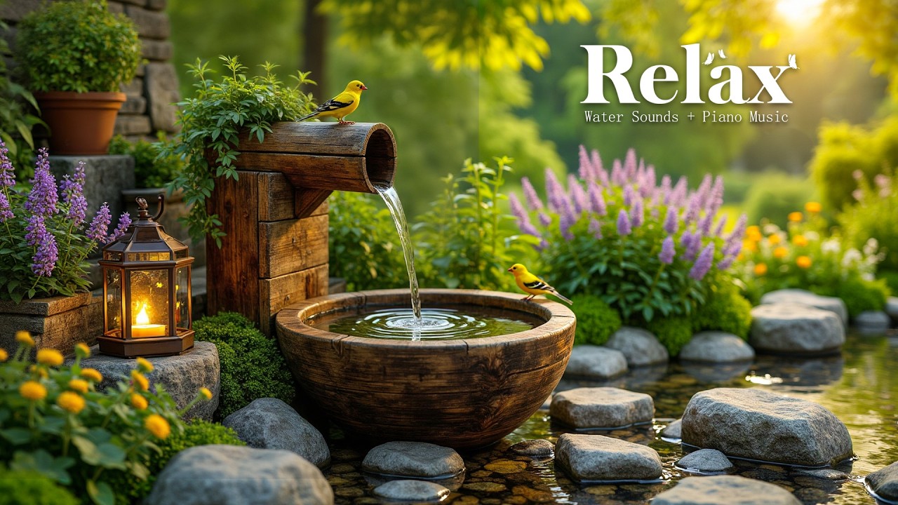 Relaxing Piano with Flowing Water Sounds 🌿 Relieve Stress, Anxiety & Depression | Calm Mind & Body