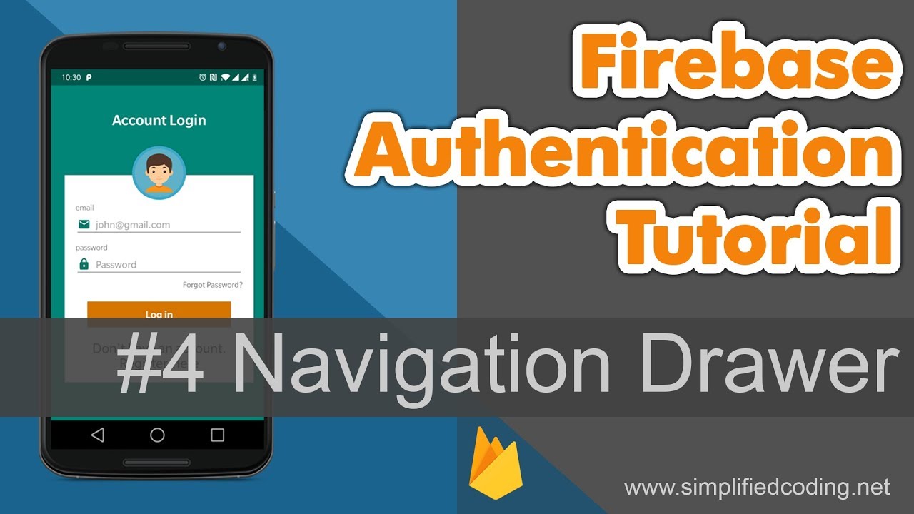 #4 Firebase Authentication Tutorial - Navigation Drawer