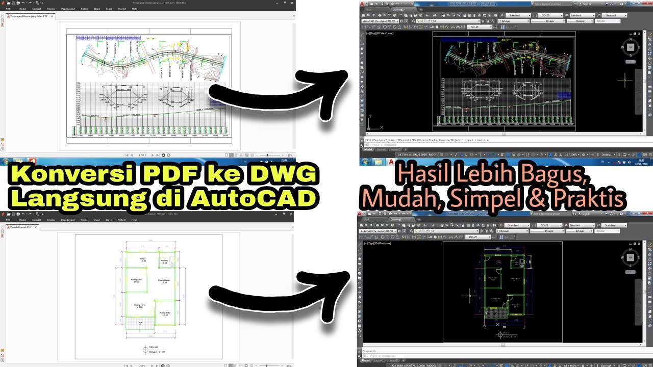 Mengkonversi Gambar File PDF Menjadi DWG Langsung di AutoCAD