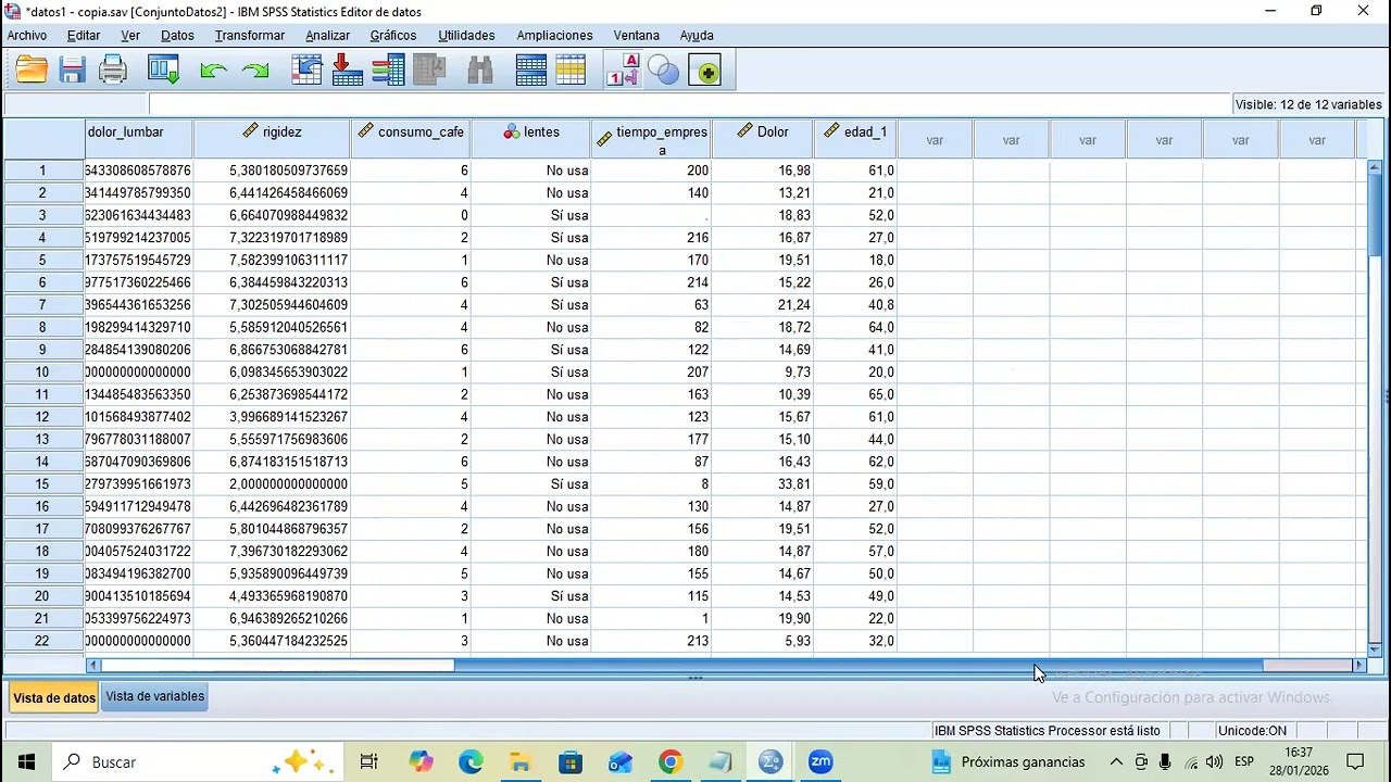 Truco para imputar datos en SPSS