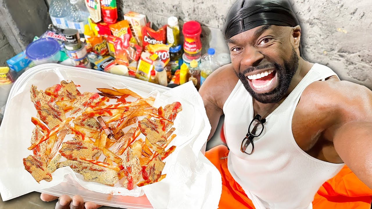 Cooking A High Calorie Fried Fish Meal in Jail