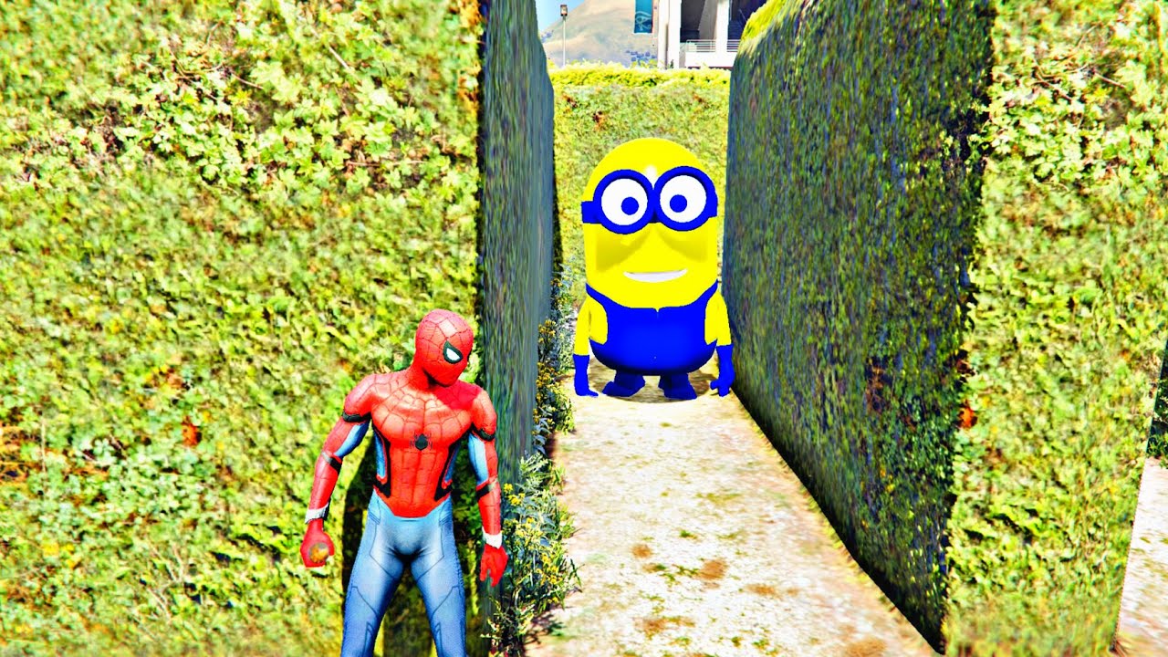 GTA 5 Spiderman Vs Red Minion Ragdolls Ep 84