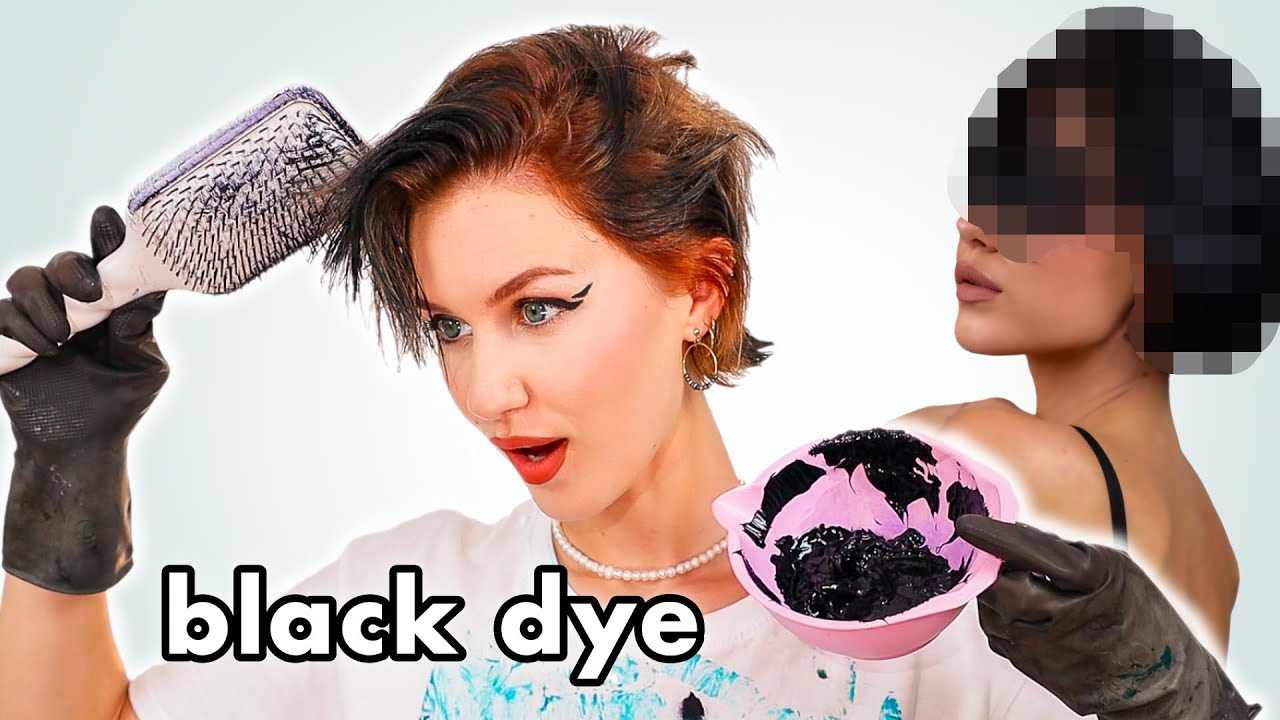 Dyeing Black Streaks into my copper hair