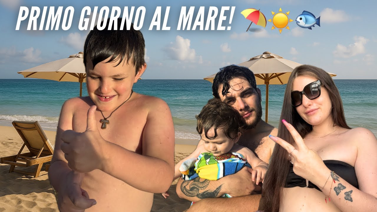 UNA GIORNATA AL MARE CON LA FAMIGLIA FRAPPY|| il primo bagnetto di Mathias❤️🥹