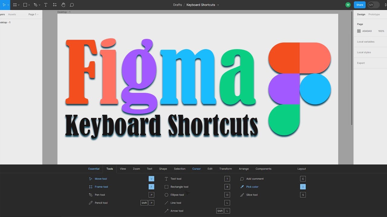 FIGMA KEYBOARD SHORTCUTS | FIGMA TUTORIAL
