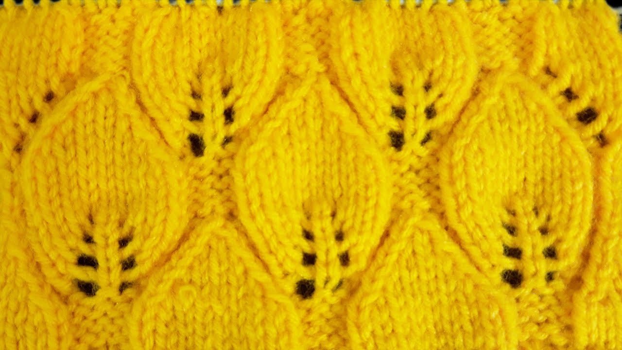 beautiful single colour knitting pattern for sweater/cardigan /jacket | leaf knitting pattern #21
