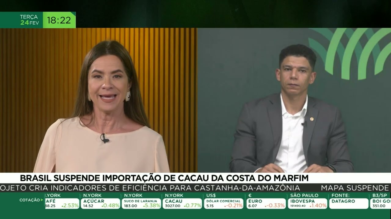 Mapa suspende importações de cacau da Costa do Marfim