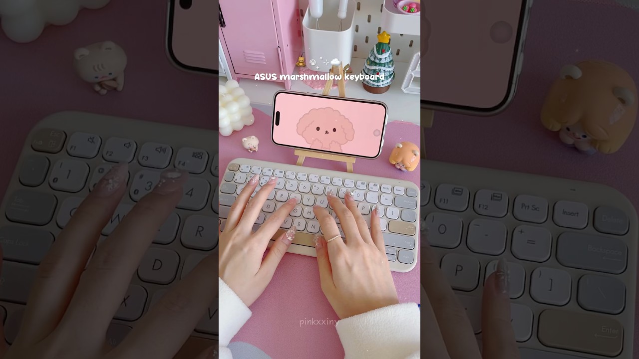 ASUS marshmallow keyboard KW100 ☁️ #kawaii #aesthetic #cute #keyboard #shorts