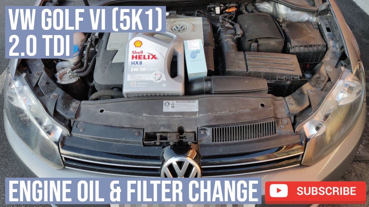 Обслуживание и замена масла в двигателе VW Golf 2.0TDi