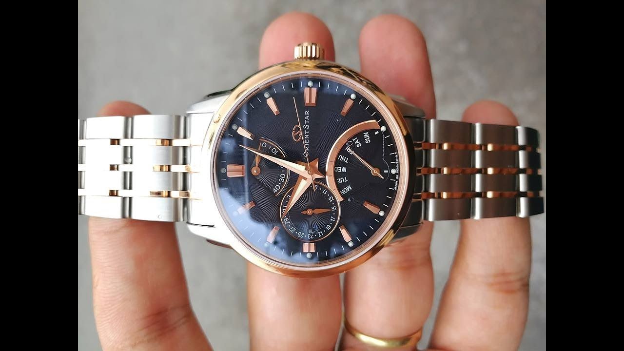 Trên tay Orient Star Retrograde Demi Rose Gold SDE00004D0