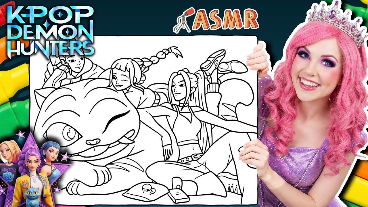 Coloring Huntrix (Mira, Rumi, Zoey) from Kpop Demon Hunters | Ohuhu Art Markers | ASMR Relaxing