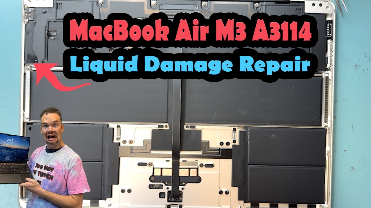 🛠️ How I Rescued a Liquid Damaged MacBook Air M3 A3114 | First Look & Repair Story