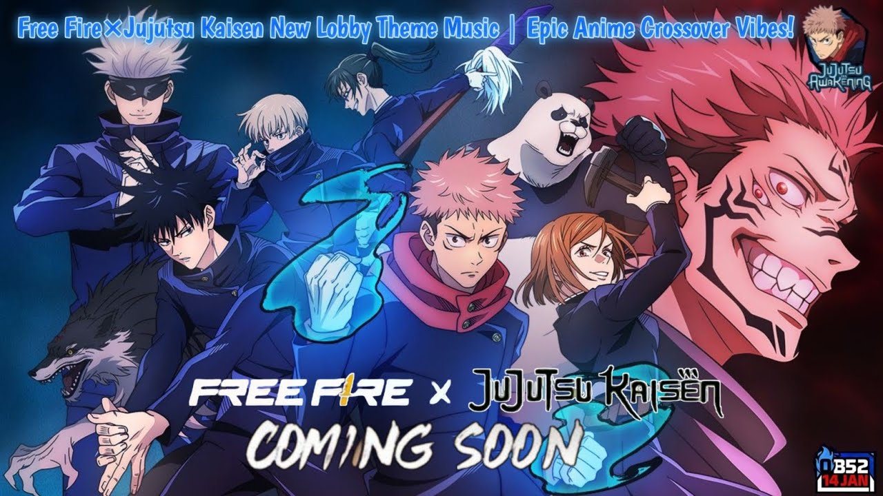 Free Fire × Jujutsu Kaisen New Lobby Theme Music | Epic Anime Crossover Vibes!