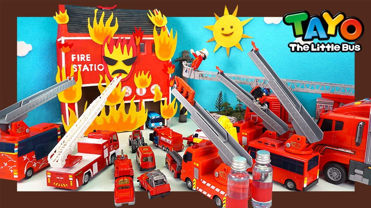 Feuer auf der Feuerwache! l Feuerwagen und Rettungsteam l Tayo der kleine Bus