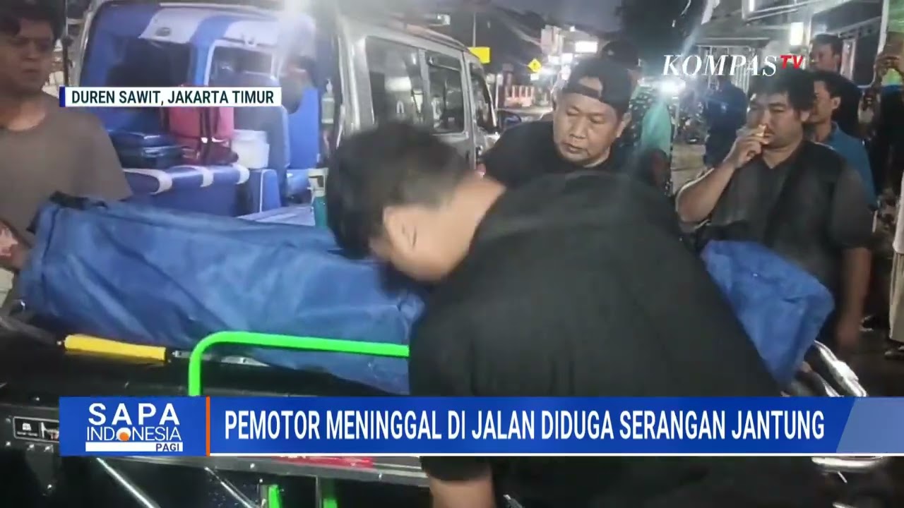 Diduga Serangan Jantung, Pengendara Motor Meninggal saat Berkendara   SAPA PAGI