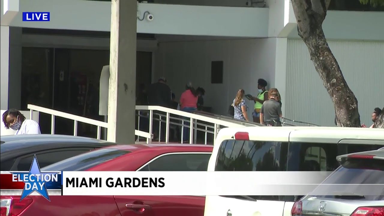 Election Day: Loud music gives library a party feel in Miami Gardens