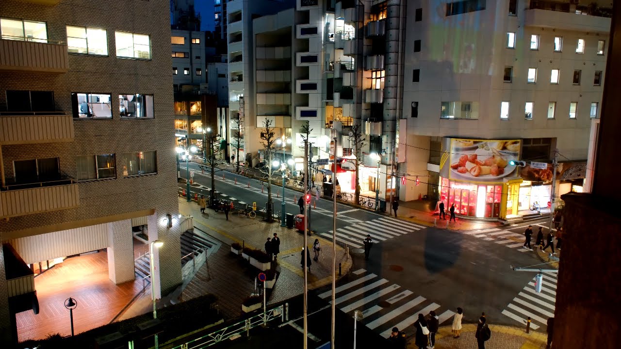 Window view Shibuya Japan street noise sounds | 1 hour 4K relaxing