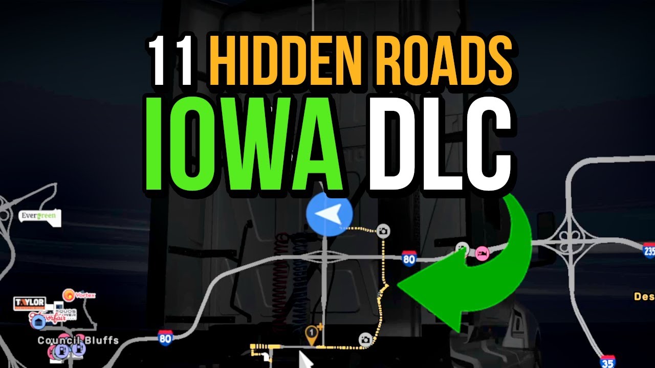 ALL 11 HIDDEN ROADS IN THE IOWA DLC DISCOVERED - American Truck Simulator✔️