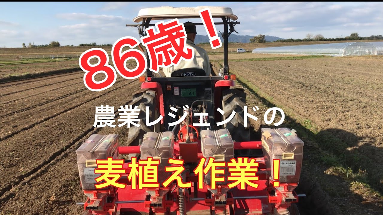 86歳！農業レジェンドの麦植え作業！