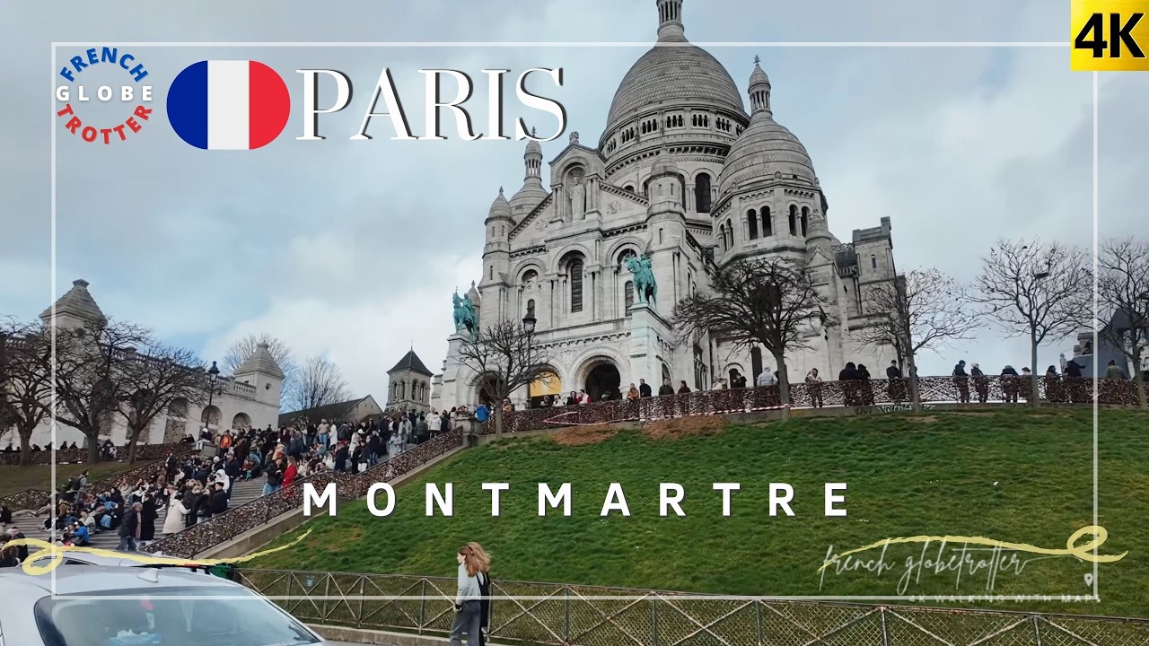 PARIS SPRING Montmartre Walk Tour 4K 🇫🇷 Sacré-Cœur ➜ Square Louise Michel