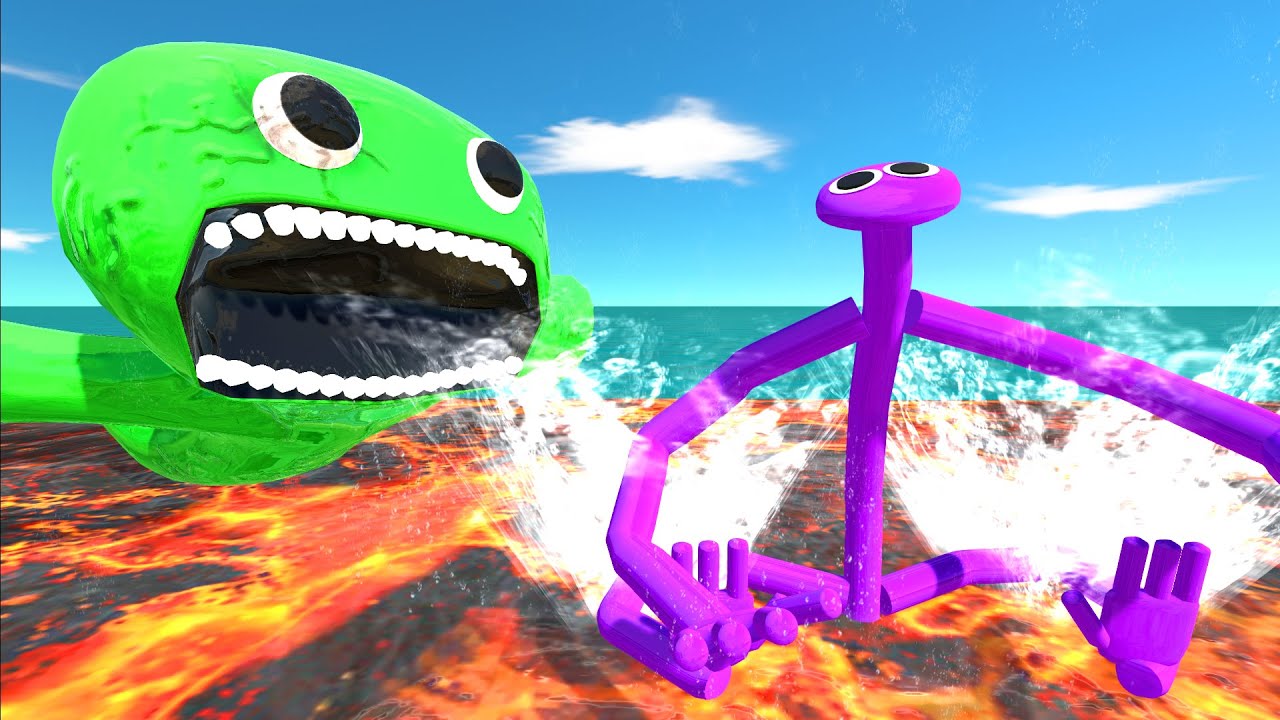 1vs1 Jumbo Josh Fight Rainbow Friends Purple - Animal Revolt Battle Simulator