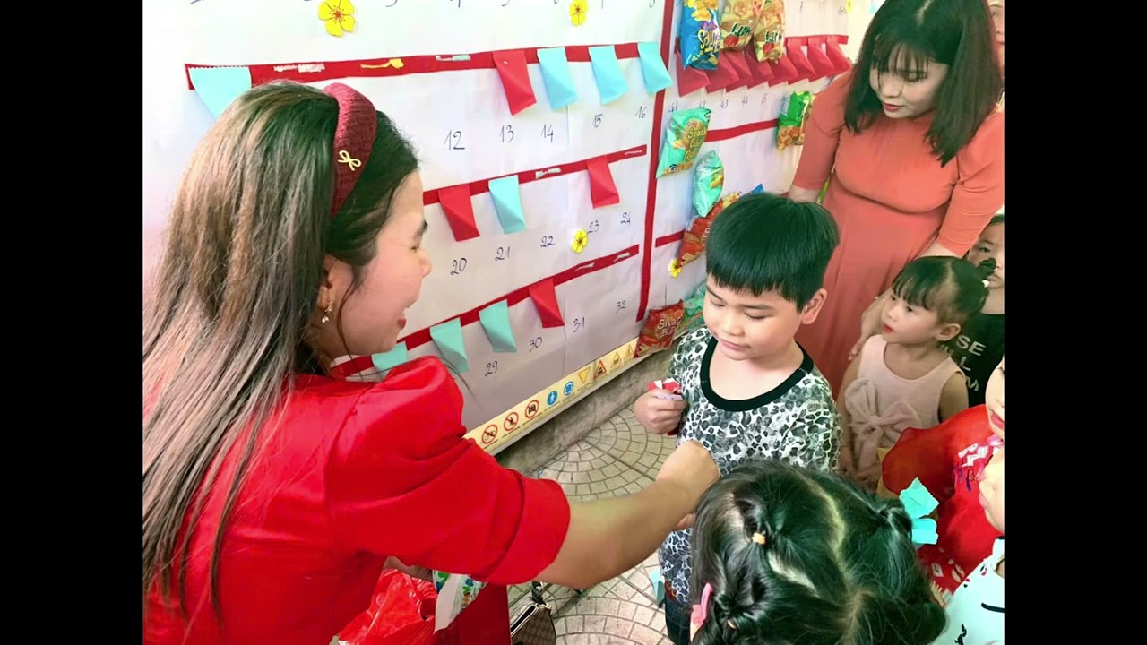 Hoạt động trải nghiệm bé vui xuân trường mầm non khánh thạnh tân