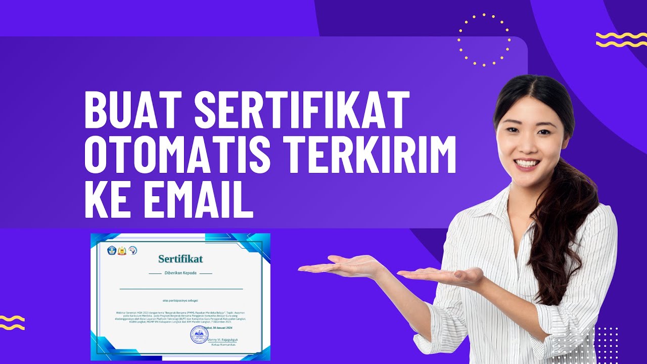 Cara Membuat Sertifikat di Canva Terkirim Otomatis ke email dengan adds on Autocrat Lengkap QR Code