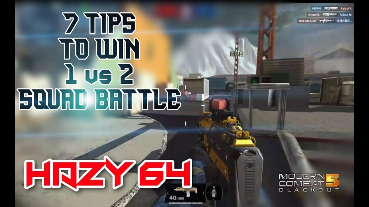 7 TIPS on how to win a 1v2 fight (Modern Combat 5 ||FPS||) ||ALONE 64 VS ASSASSINS ELITE||