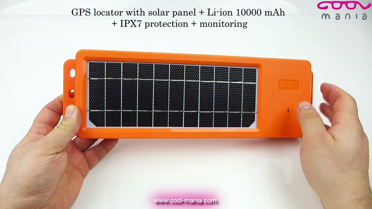 GPS locator with solar panel + Li-ion 10000 mAh + IPX7 protection + monitoring. (www.cool-mania.com)